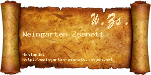 Weingarten Zsanett névjegykártya